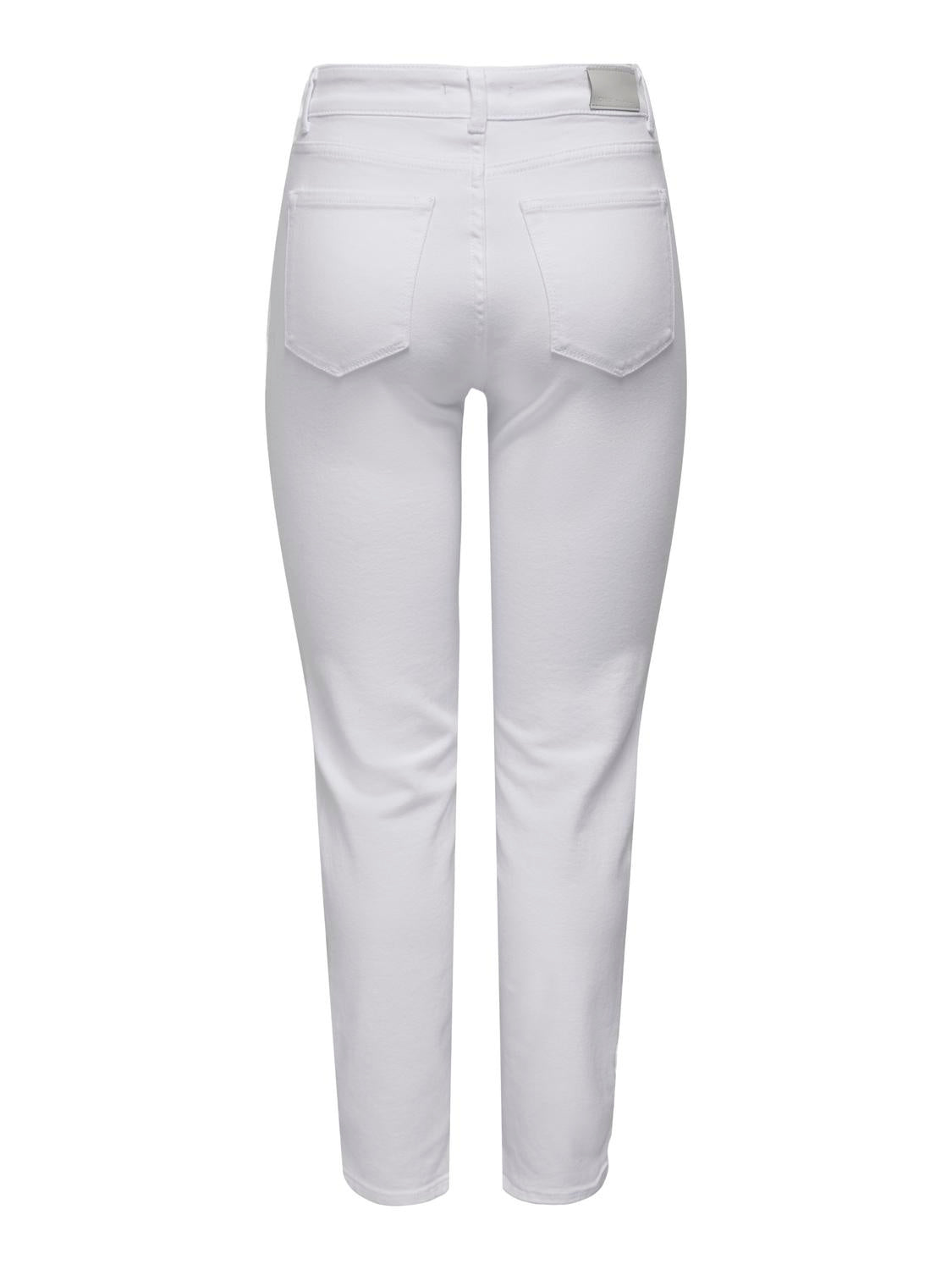 Jeans High Waist - White - Weiß