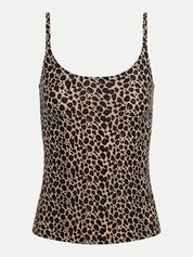 Top mit Spaghettiträgern - 0OZ LEOPARD PRINT - Braun