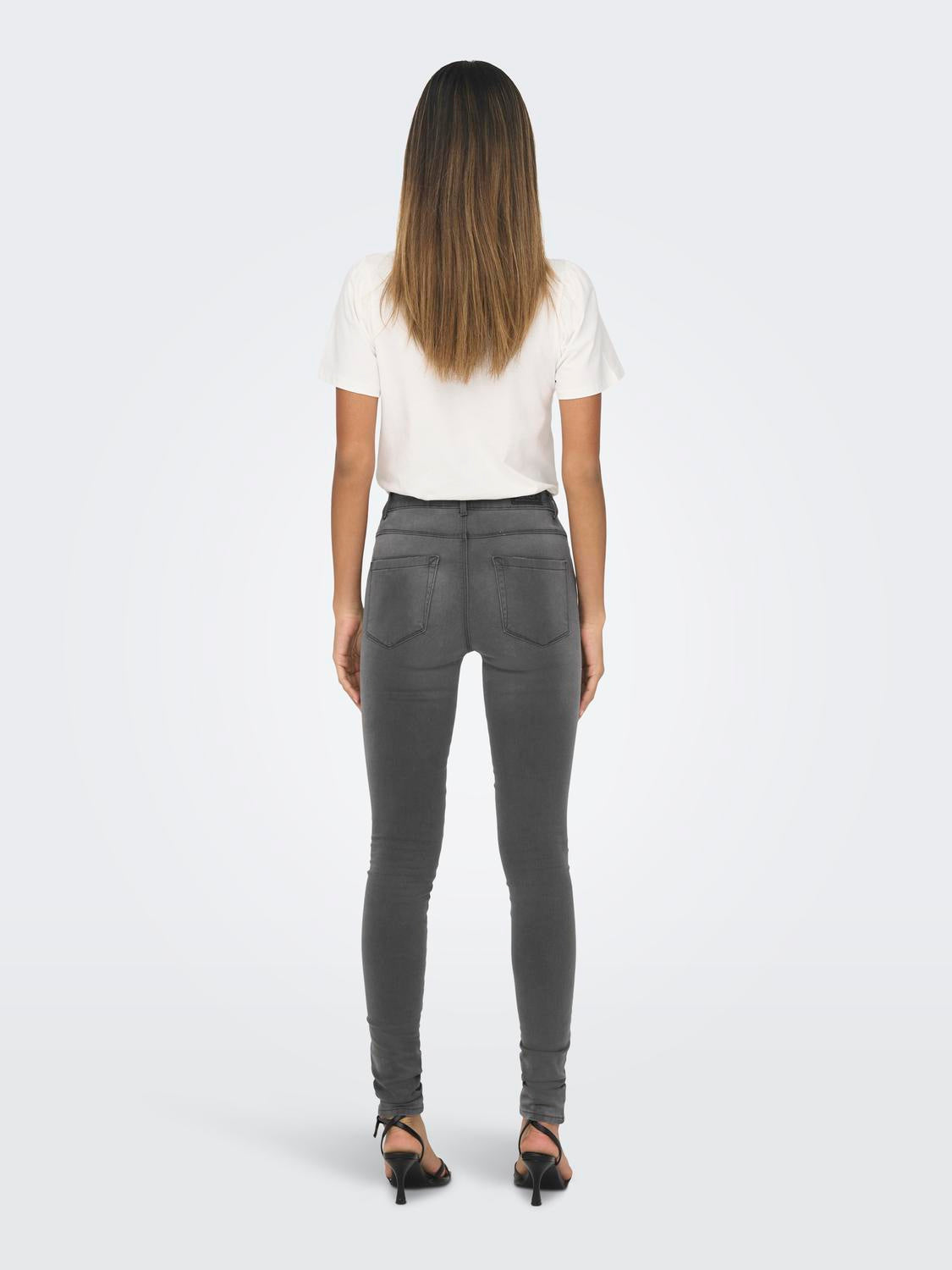 Jeans Skinny Fit - Dark Grey Denim - Grau