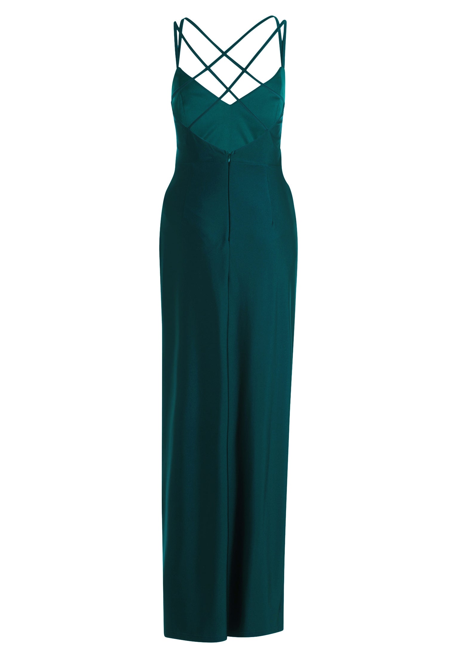 Slipkleid mit Beinschlitz - 5584-Mystic Emerald - Blau | Grün