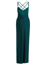 Slipkleid mit Beinschlitz - 5584-Mystic Emerald - Blau | Grün