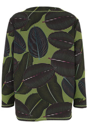 Gemustertes Sweatshirt - 70-Avocado - Grün