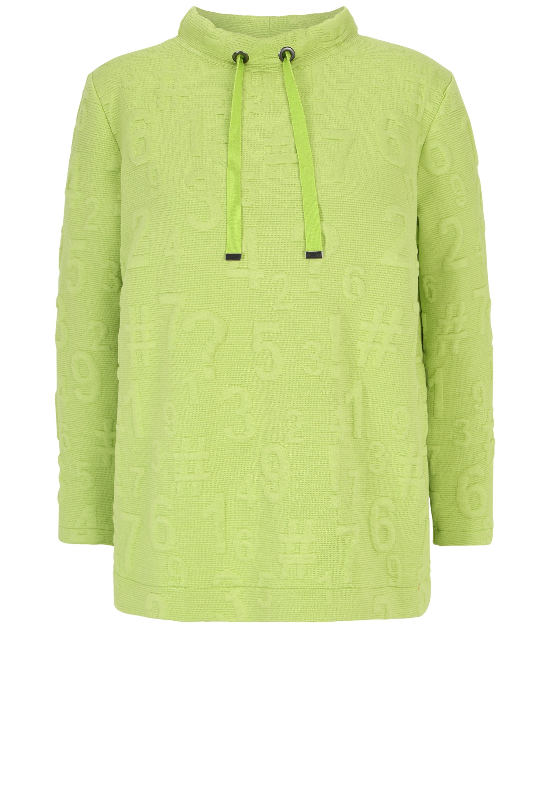 Jacquard Sweatshirt - 70-Avocado - Grün | Braun