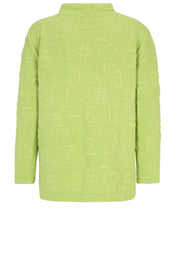 Jacquard Sweatshirt - 70-Avocado - Grün | Braun