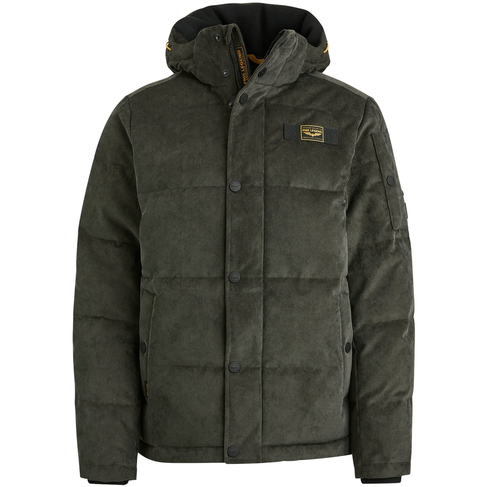 Gesteppte Cordjacke - 8039-Beluga - Grün