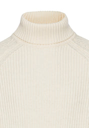 Strickpullover mit Rollkragen - 04-Creme - Creme