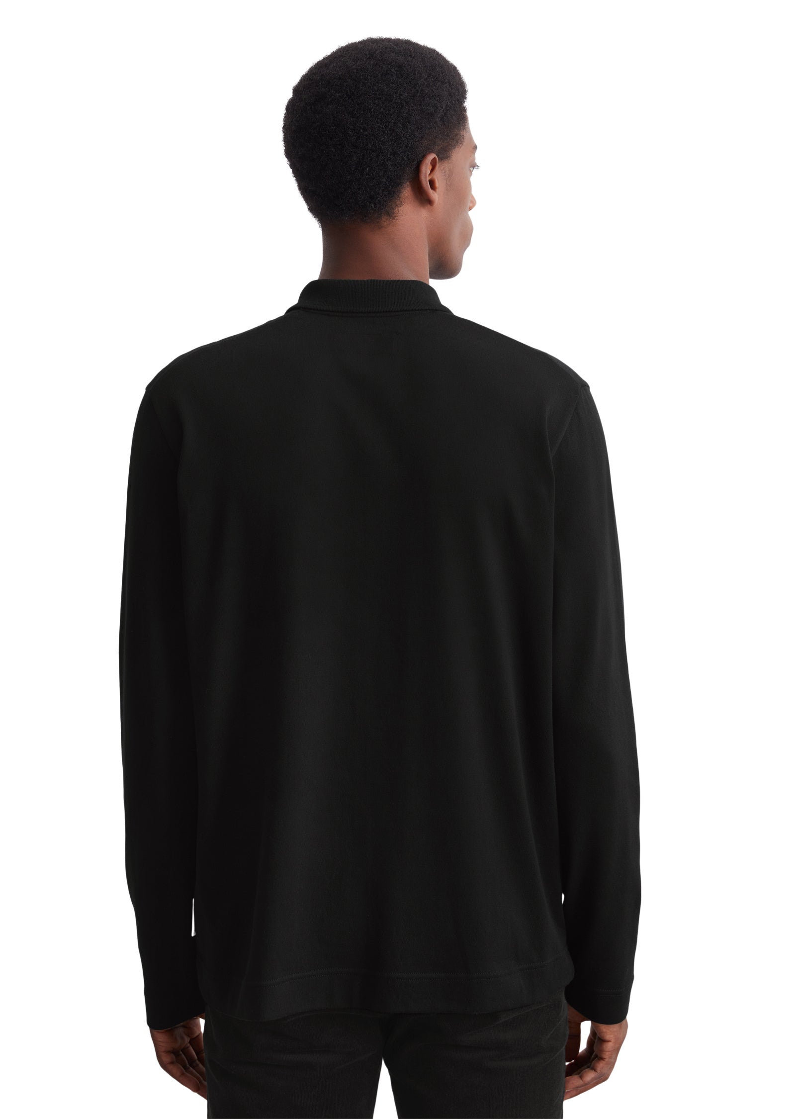 Langarmshirt aus Baumwolle - 990-black - Schwarz