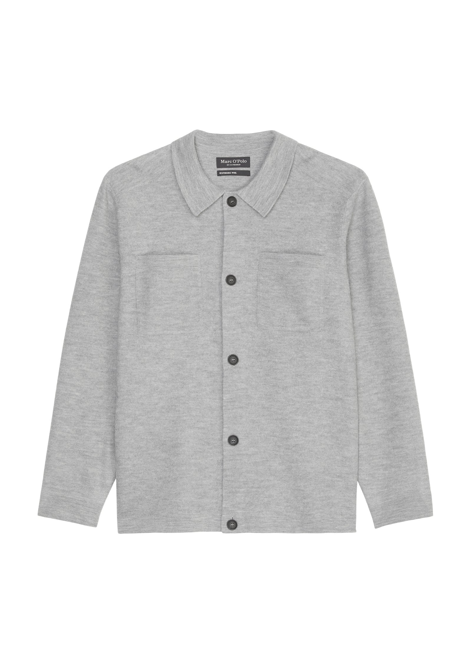 Leichte Jacke aus Schurwolle - 936-grey melange - Grau