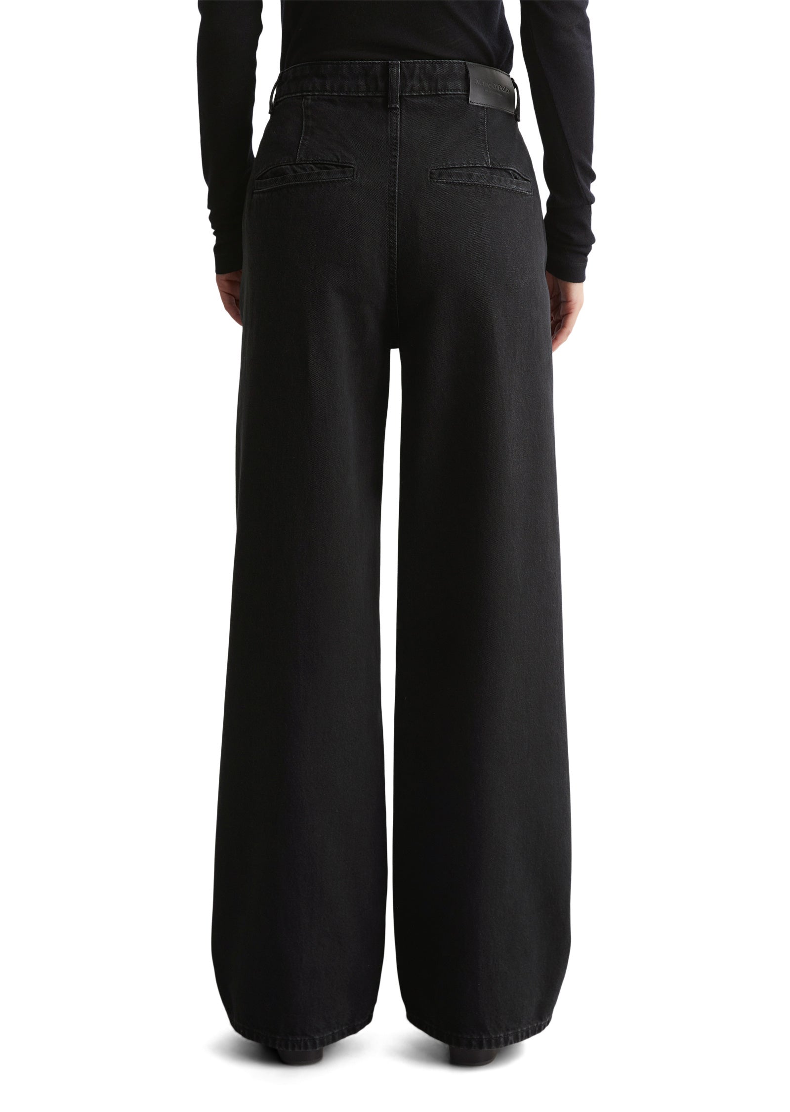 Jeans Wide Leg - 009-Black black wash - Schwarz