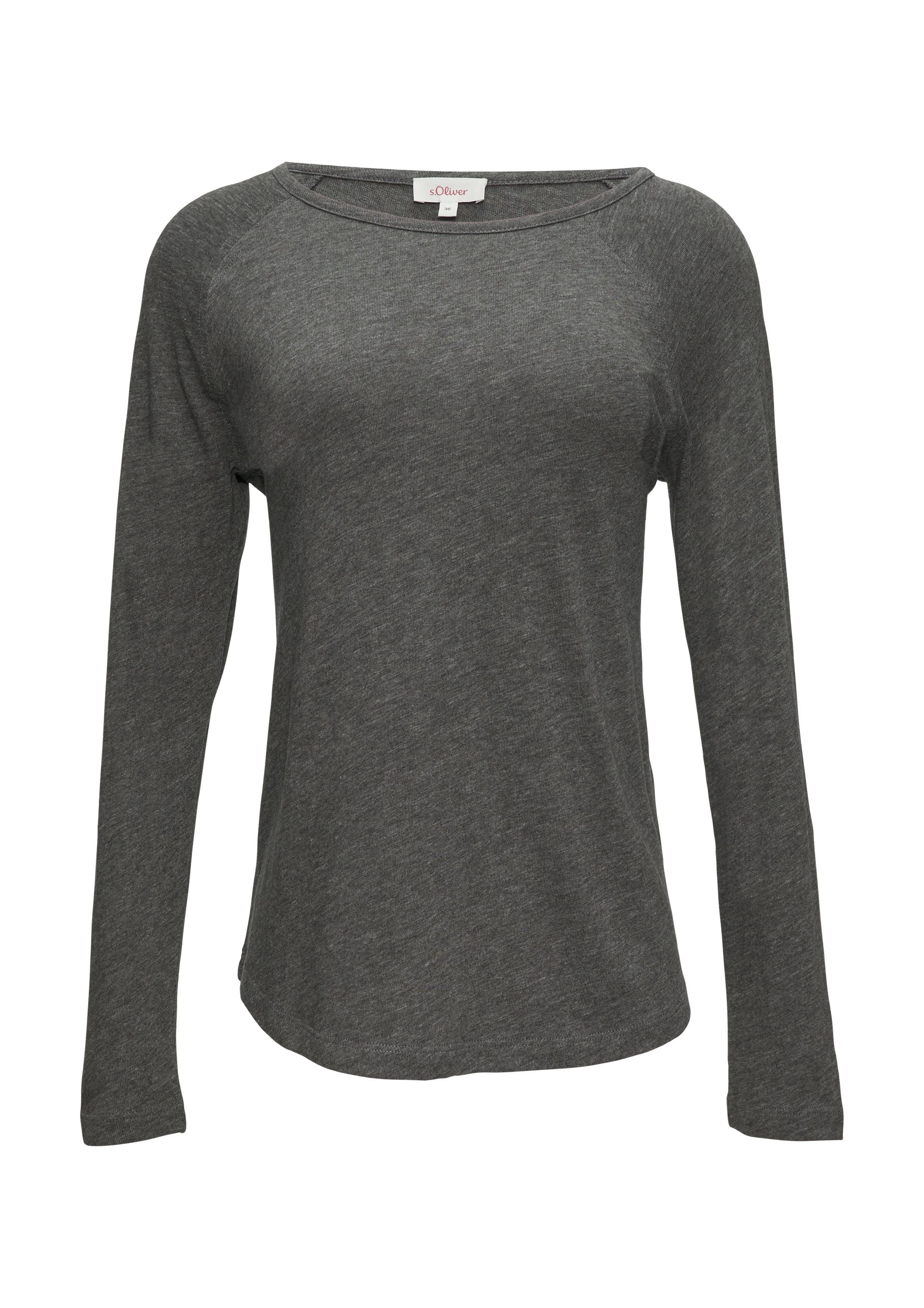 Langarmshirt - 9730-GREY/BLACK - Grau