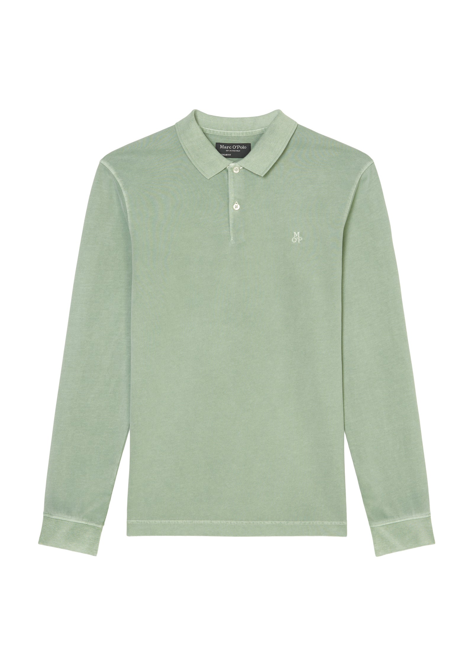 Langärmliges Poloshirt Regular Fit - 438-luscious moss - Grün