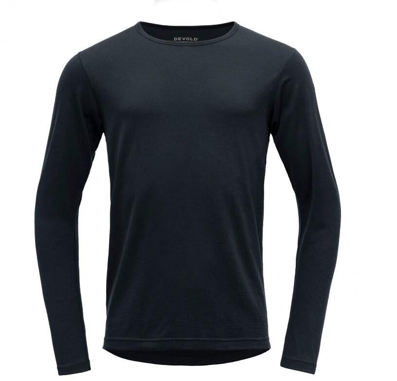 Langarmshirt aus Merinowolle - 950A-BLACK - Schwarz