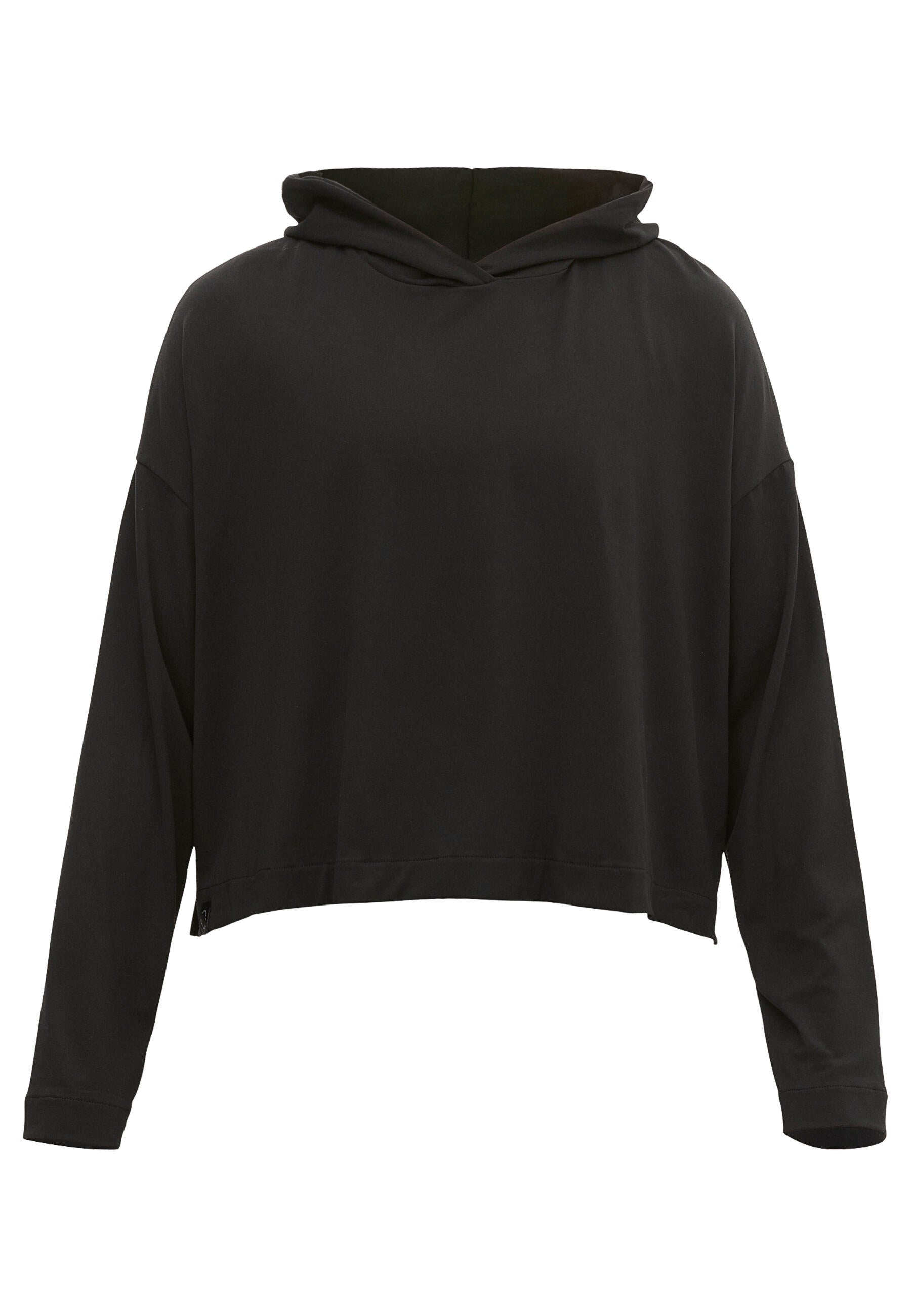 Funktions-Sweatshirt mit Kapuze - 0001 - Schwarz