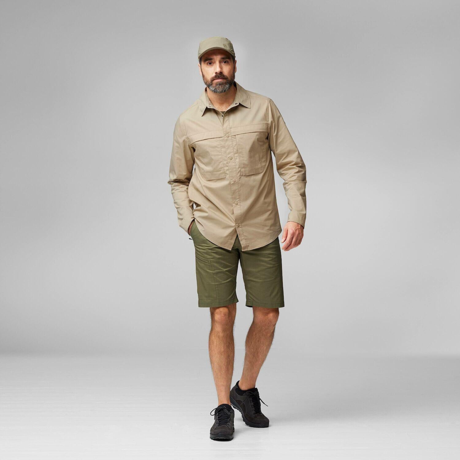 Hemd Abisko Trail Shirt - 118-Fossil - Beige