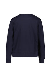 Sweatshirt mit aufgesticktem Logo - 433-EVENING BLUE - Blau