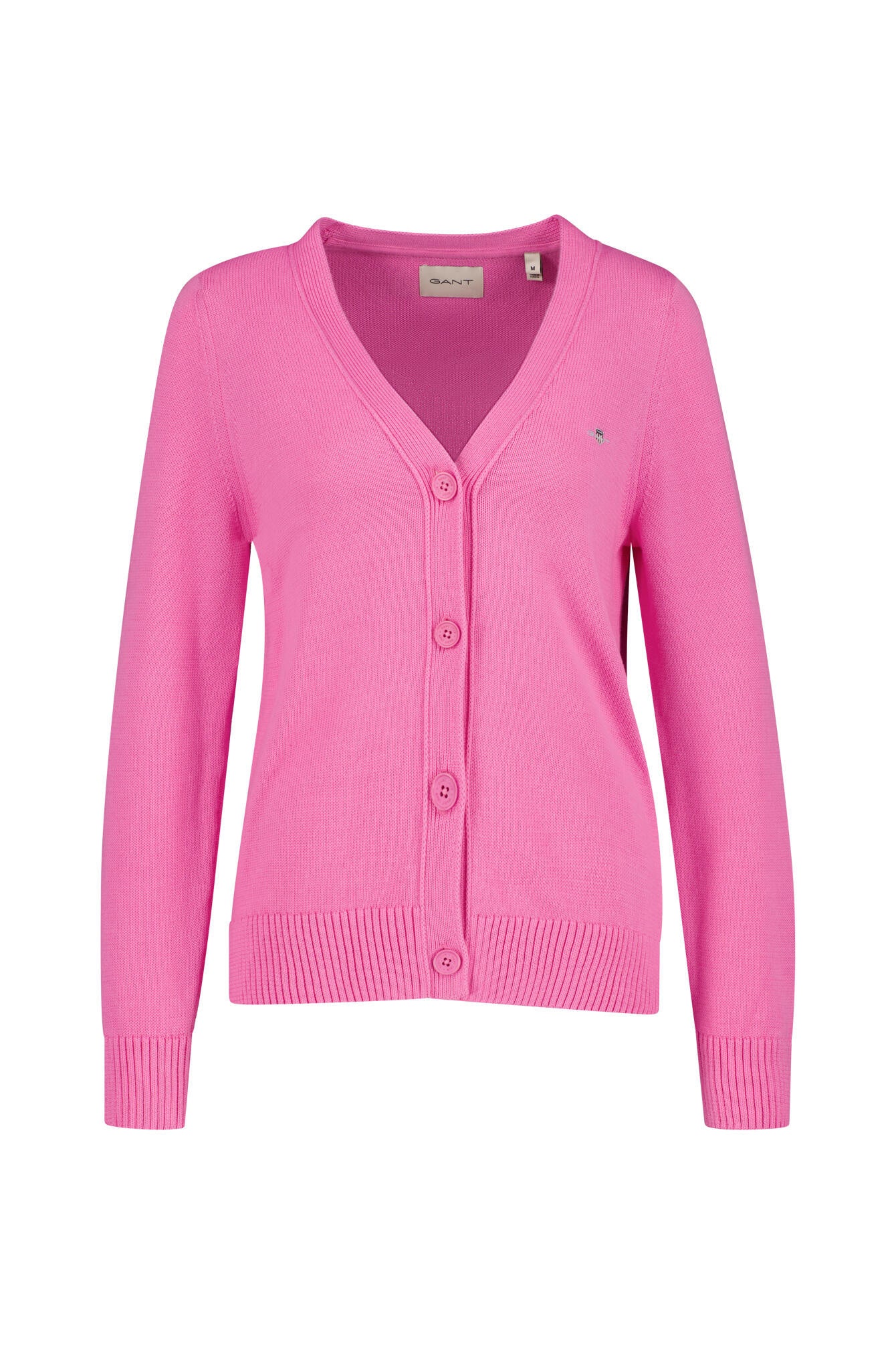 Strickjacke aus Bio-Baumwolle - 669-CANDY PINK - Pink