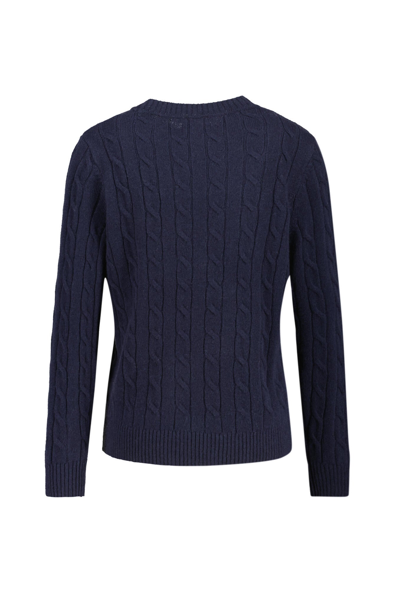 Strickpullover in Zopfstrick-Optik - 433-EVENING BLUE - Blau