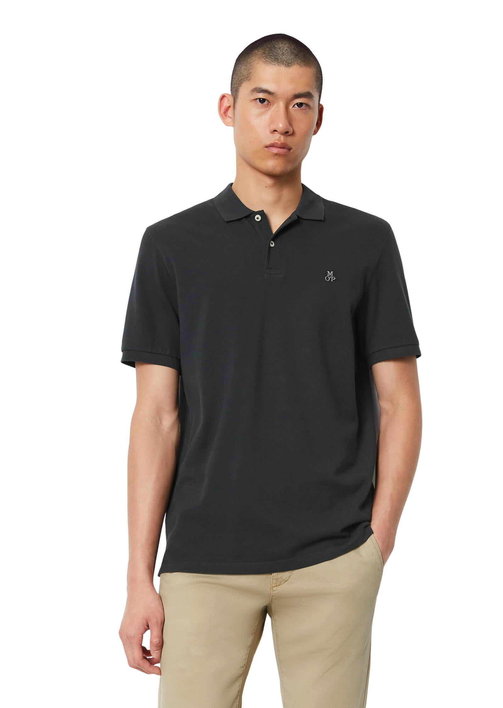 Poloshirt aus Baumwolle - 898-dark navy - Blau