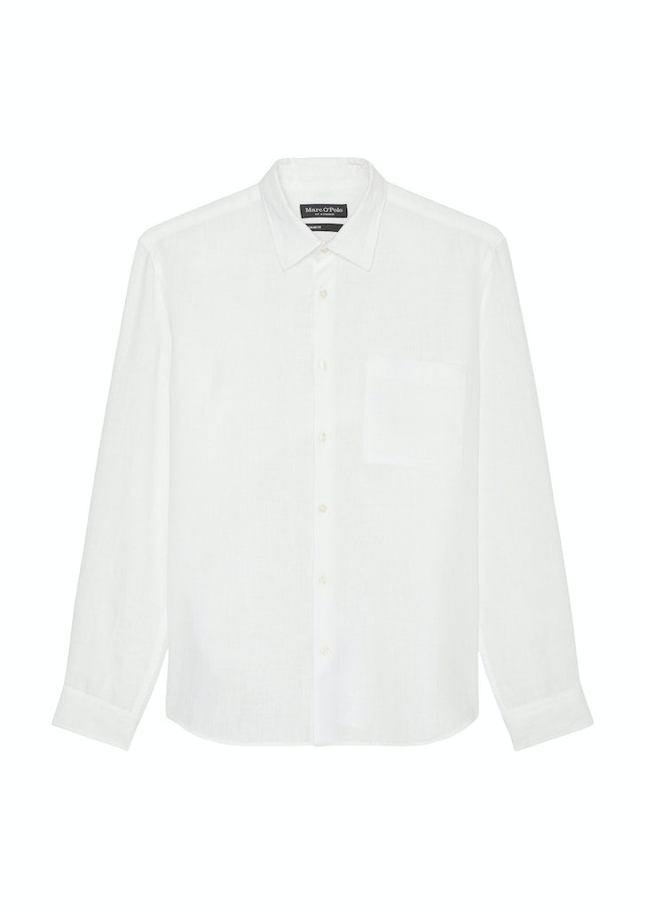 Leinenhemd Regular Fit - 100-white - Weiß