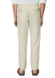 Leinenhose Tapered Fit - 707-gray silk - Creme