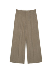 Hose Wide Leg - 781-shaded brown melange - Braun