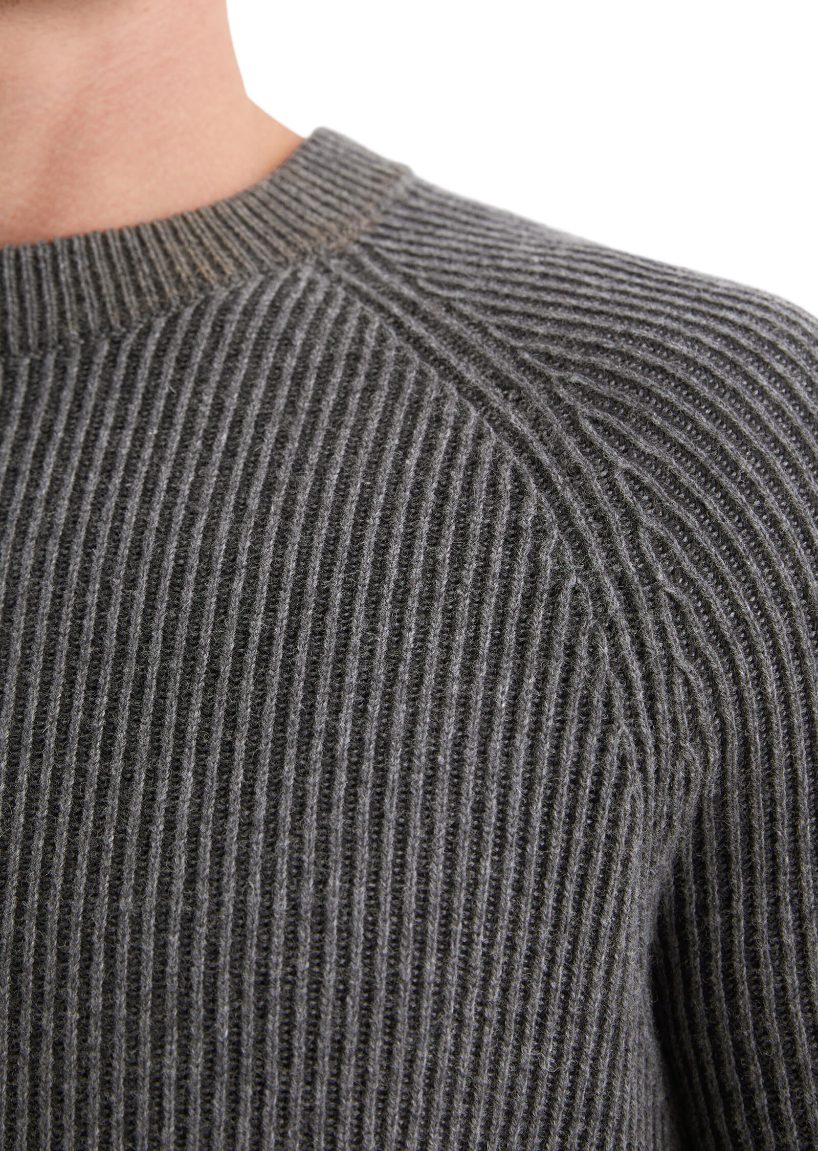 Strickpullover aus Baumwollmix - 969-graphite grey melange - Grau