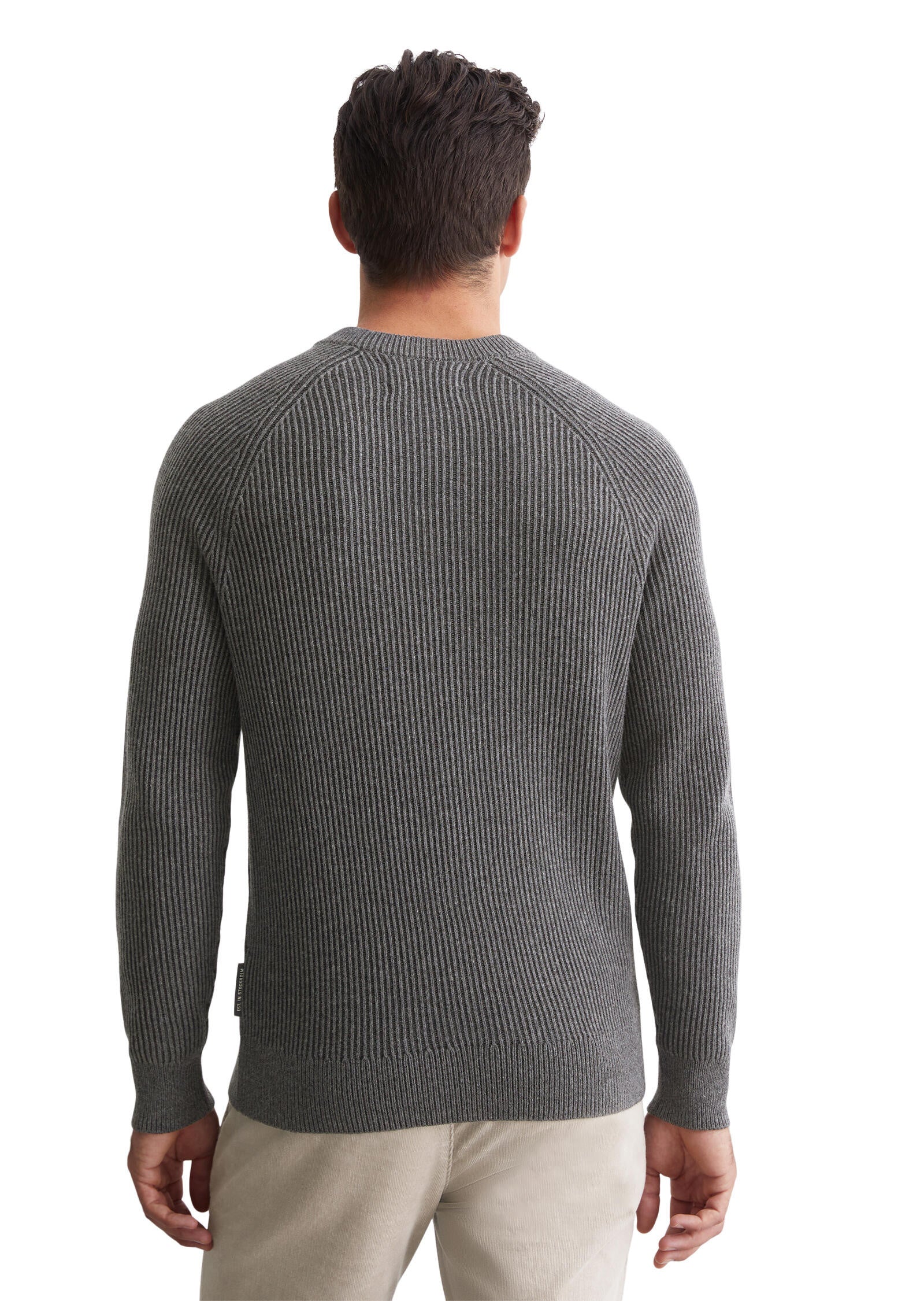 Strickpullover aus Baumwollmix - 969-graphite grey melange - Grau