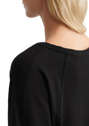 Sweatshirt mit Fledermausärmeln - 990-black - Schwarz