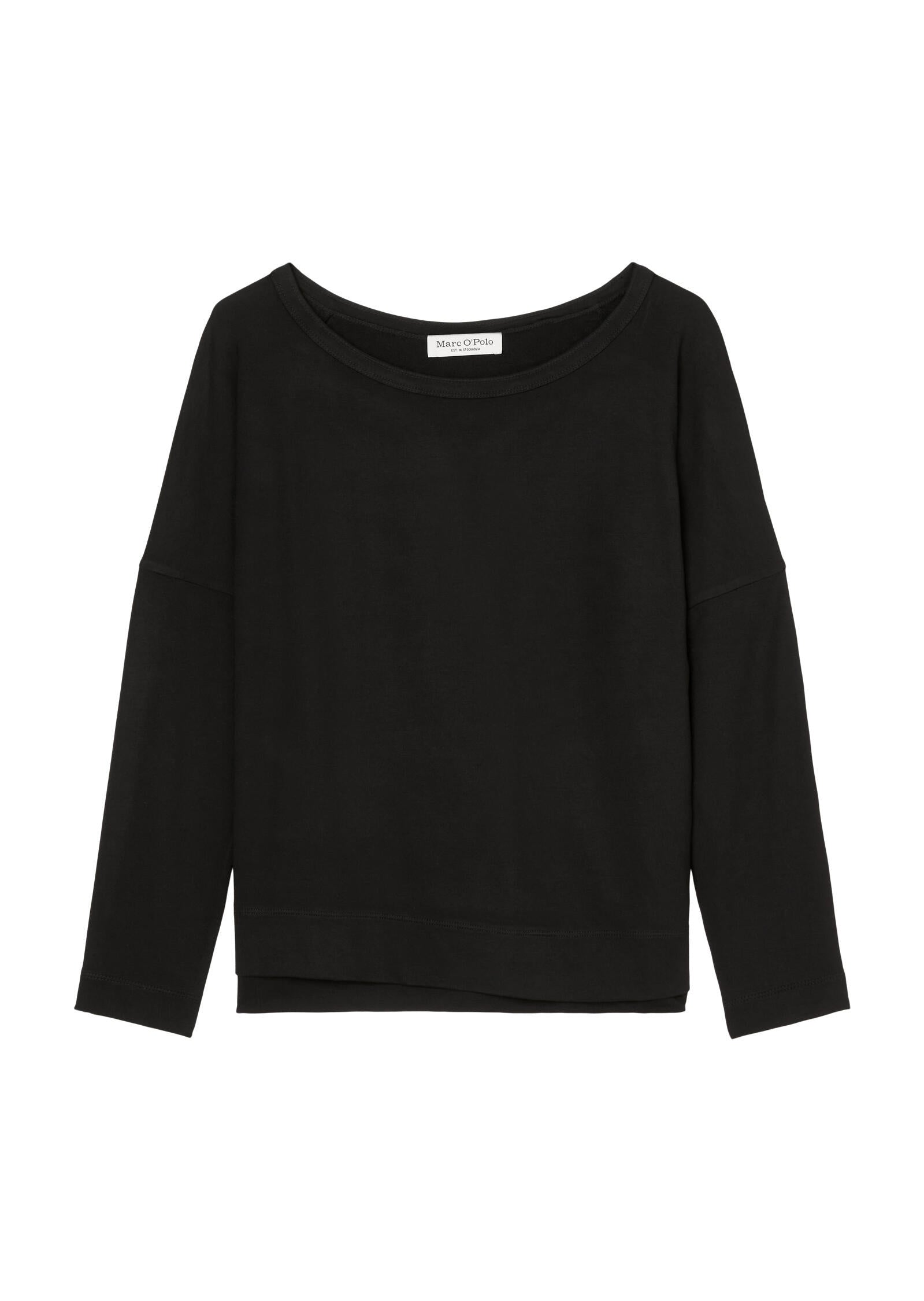 Sweatshirt mit Fledermausärmeln - 990-black - Schwarz