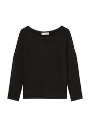 Sweatshirt mit Fledermausärmeln - 990-black - Schwarz