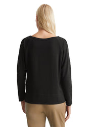 Sweatshirt mit Fledermausärmeln - 990-black - Schwarz