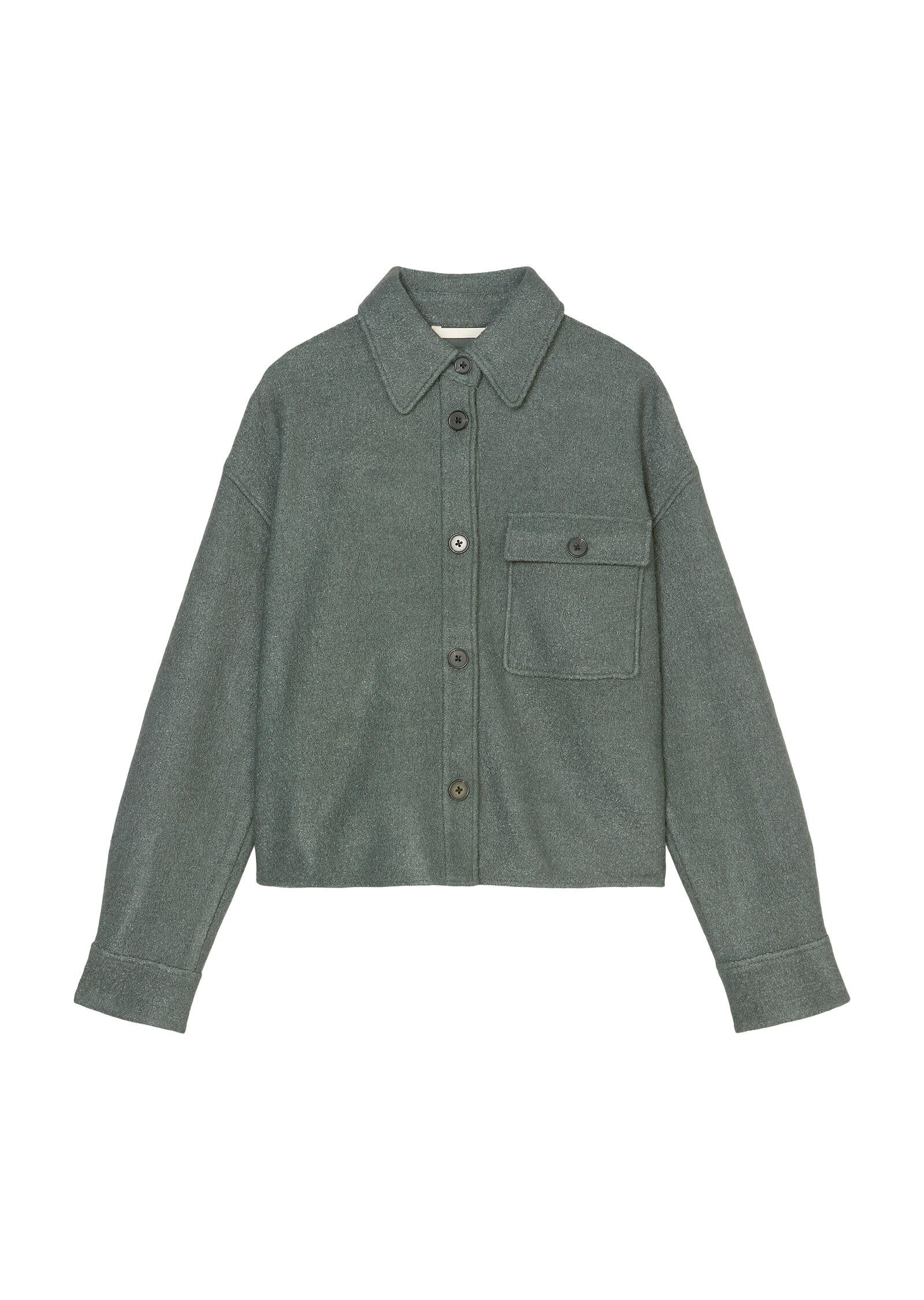 Overshirt aus Viskosemix - 482-deep emerald - Grün