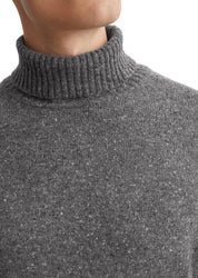 Strickpullover mit Rollkragen - 969-graphite grey melange - Grau