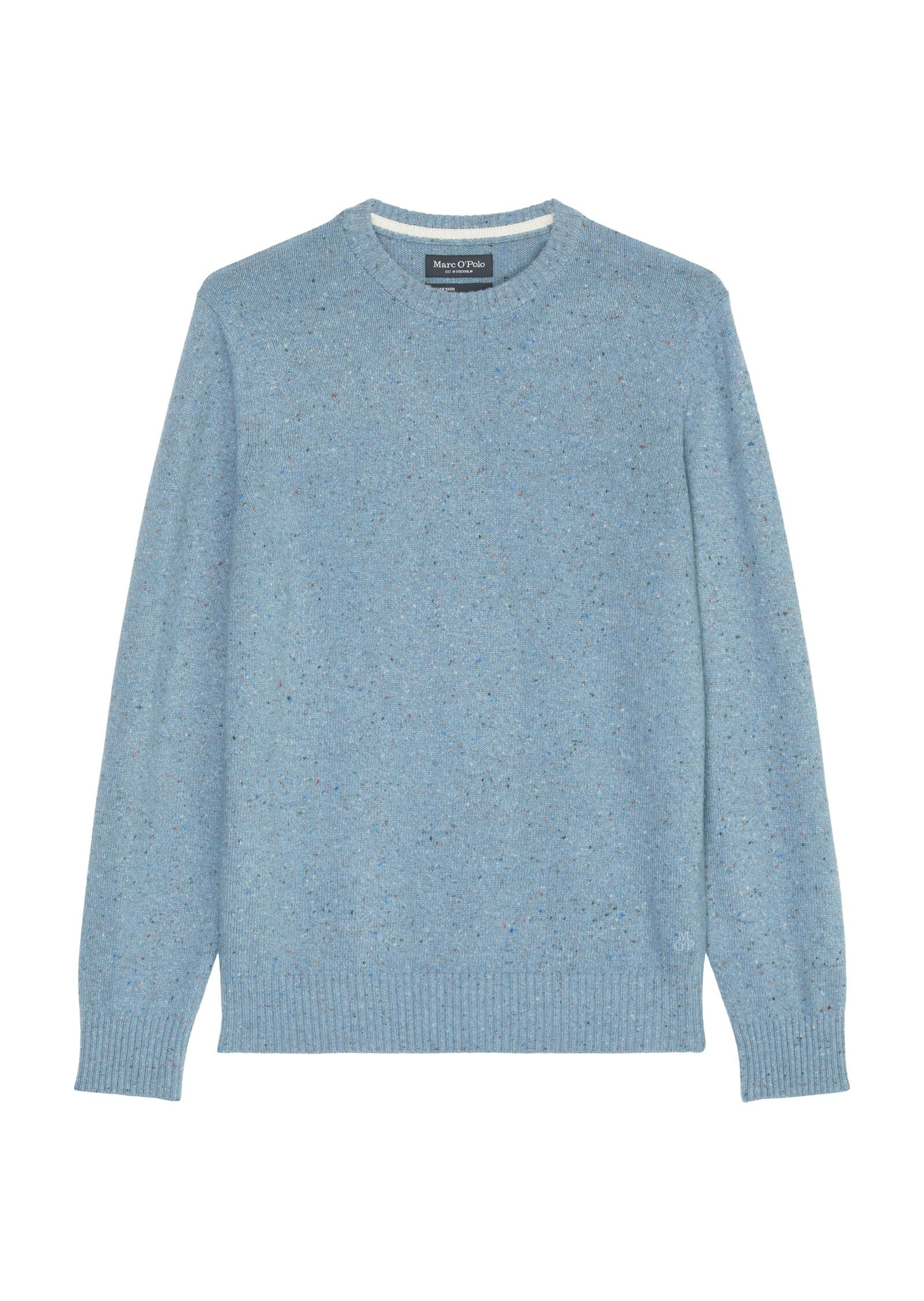 Melierter Strickpullover - 838-meltwater - Blau