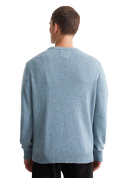 Melierter Strickpullover - 838-meltwater - Blau