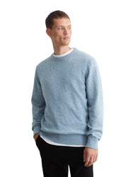 Melierter Strickpullover - 838-meltwater - Blau