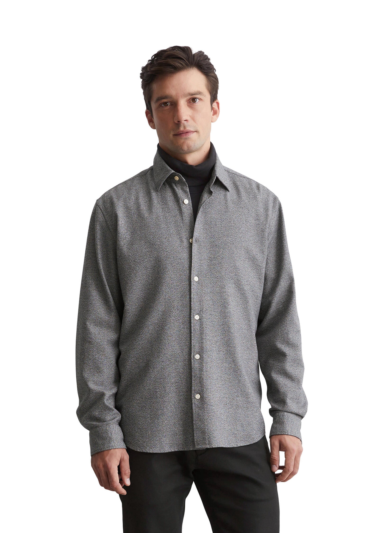 Hemd Regular Fit - O91-multi/ broken graphite - Grau