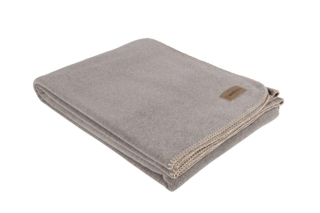 Wohndecke Edelvelours 100x150 - sand - Grau