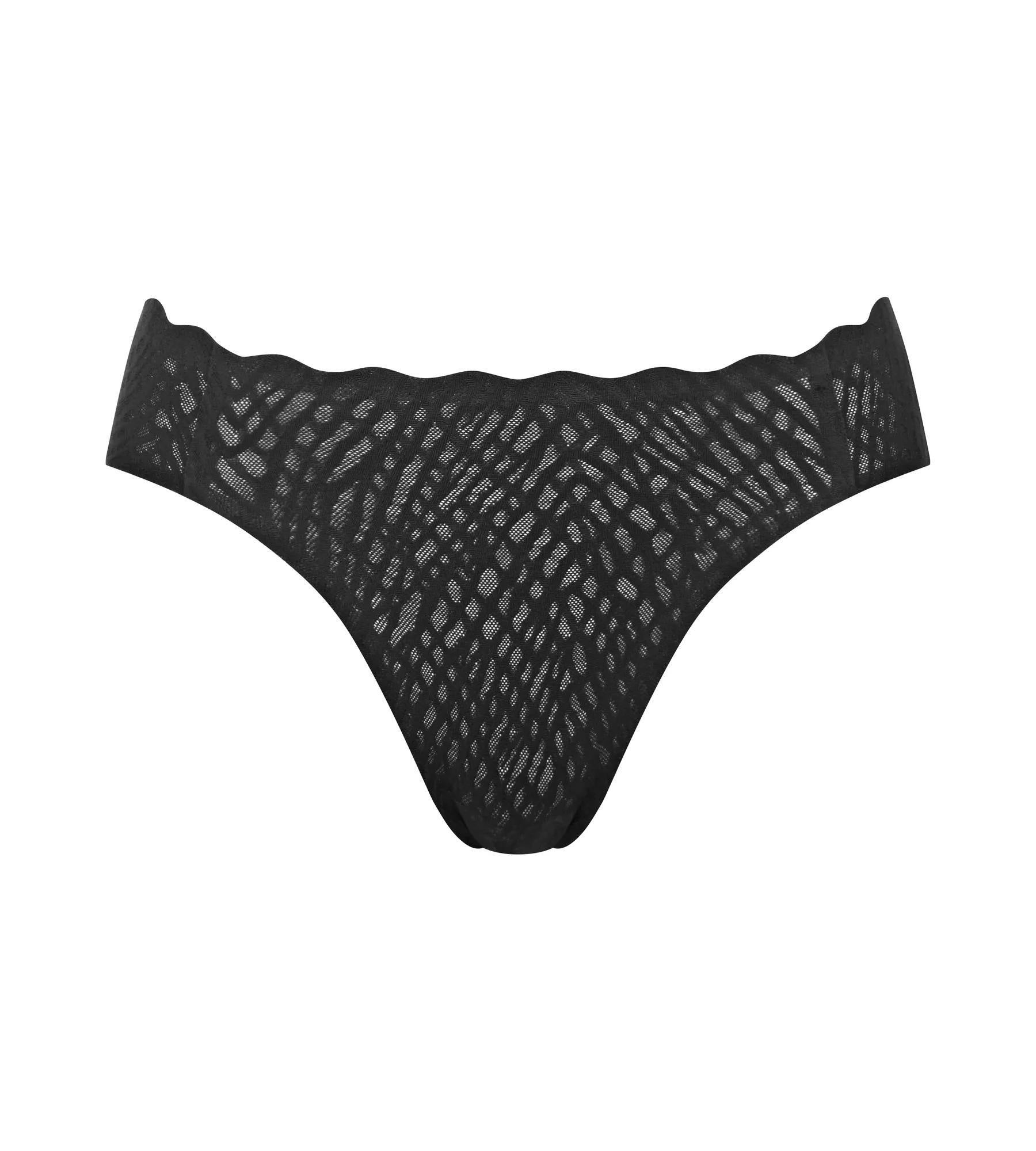 Slip mit hohem Beinausschnitt - 0004 BLACK - Schwarz