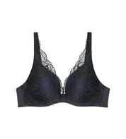 Body Make-Up Illusion Lace Bügel BH - 0004 BLACK - Schwarz