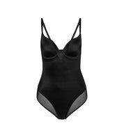 Body mit Tülldetails - 0004 BLACK - Schwarz