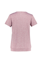 Meliertes Funktionsshirt - 909-MELANGE/VIOLET - Rosa