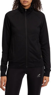 Sweatshirtjacke mit Stehkragen - 050-BLACK - Schwarz