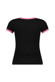 T-Shirt mit Rubber-Print - JBLK Jet Black A996 - Schwarz