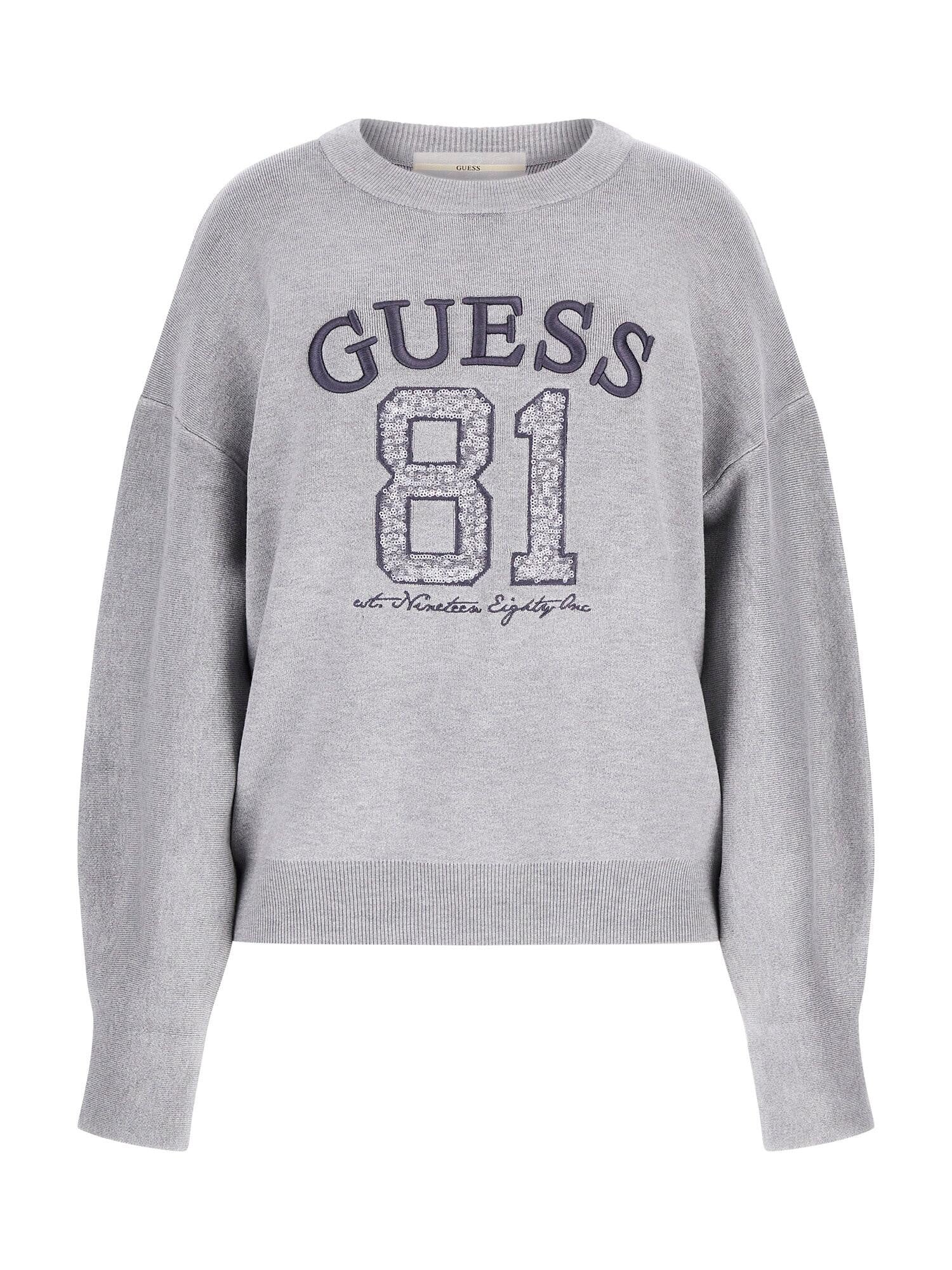 Sweatshirt mit Paillettendetail - LMGY LIGHT MELANGE GREY M - Grau