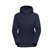 Fleecejacke mit Stehkragen - 5784-marine melange - Blau