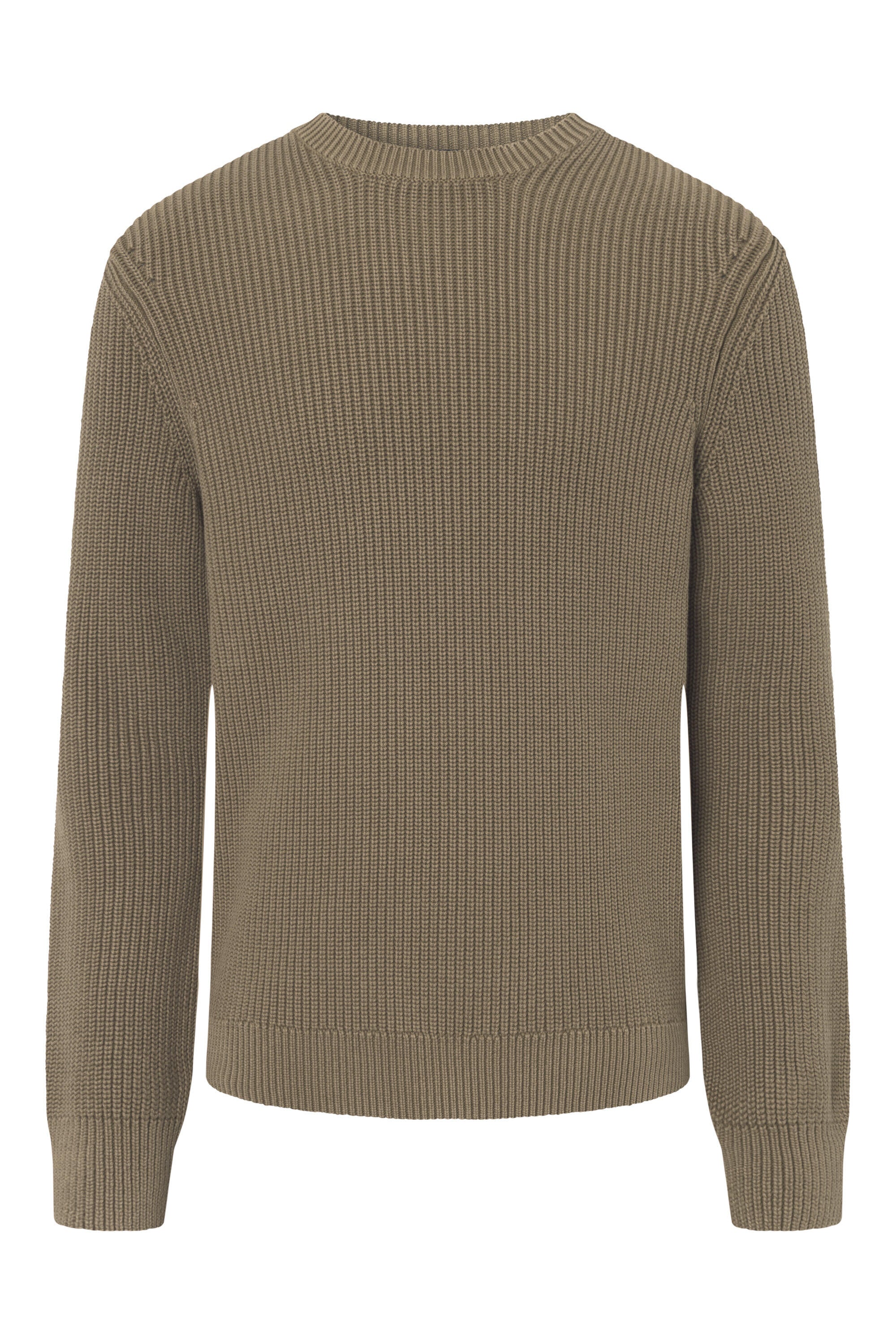 Strickpullover aus Baumwolle - 245-Open Brown - Beige