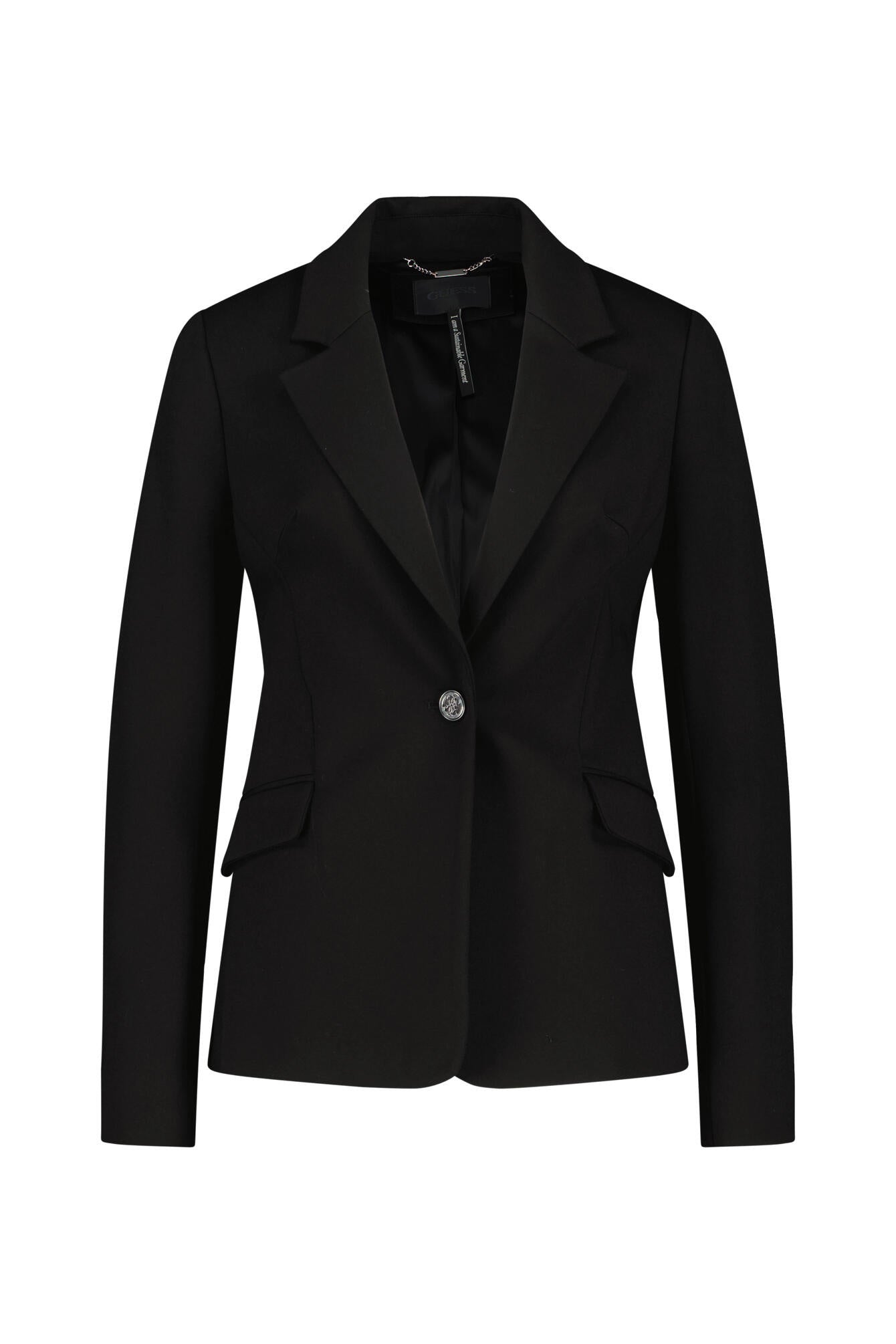 Taillierter Blazer mit Pattentaschen - JBLK Jet Black A996 - Schwarz