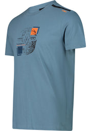 T-Shirt mit Print - E772-HYDRO - Blau