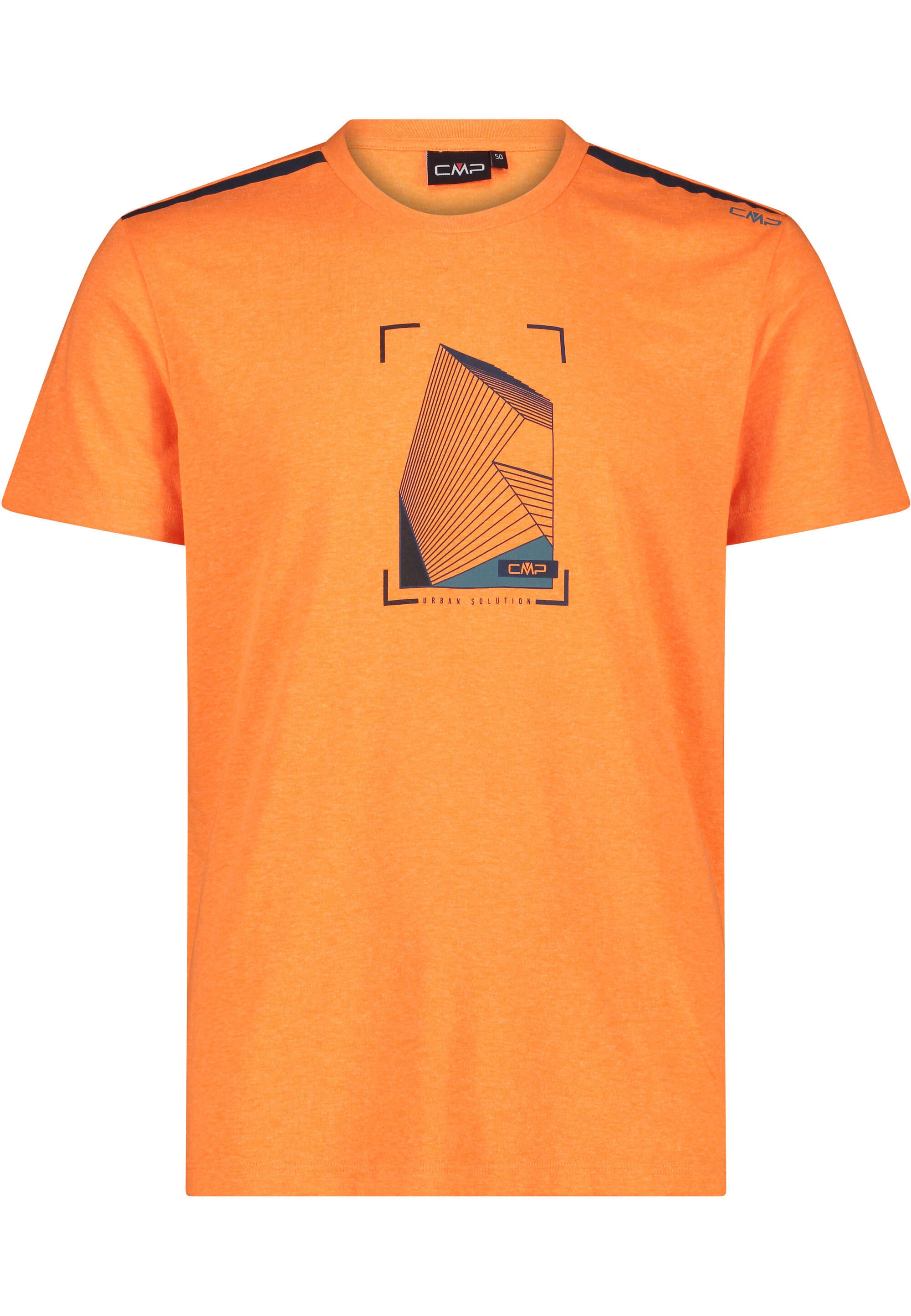 T-Shirt mit Print - C550-FLAME - Orange